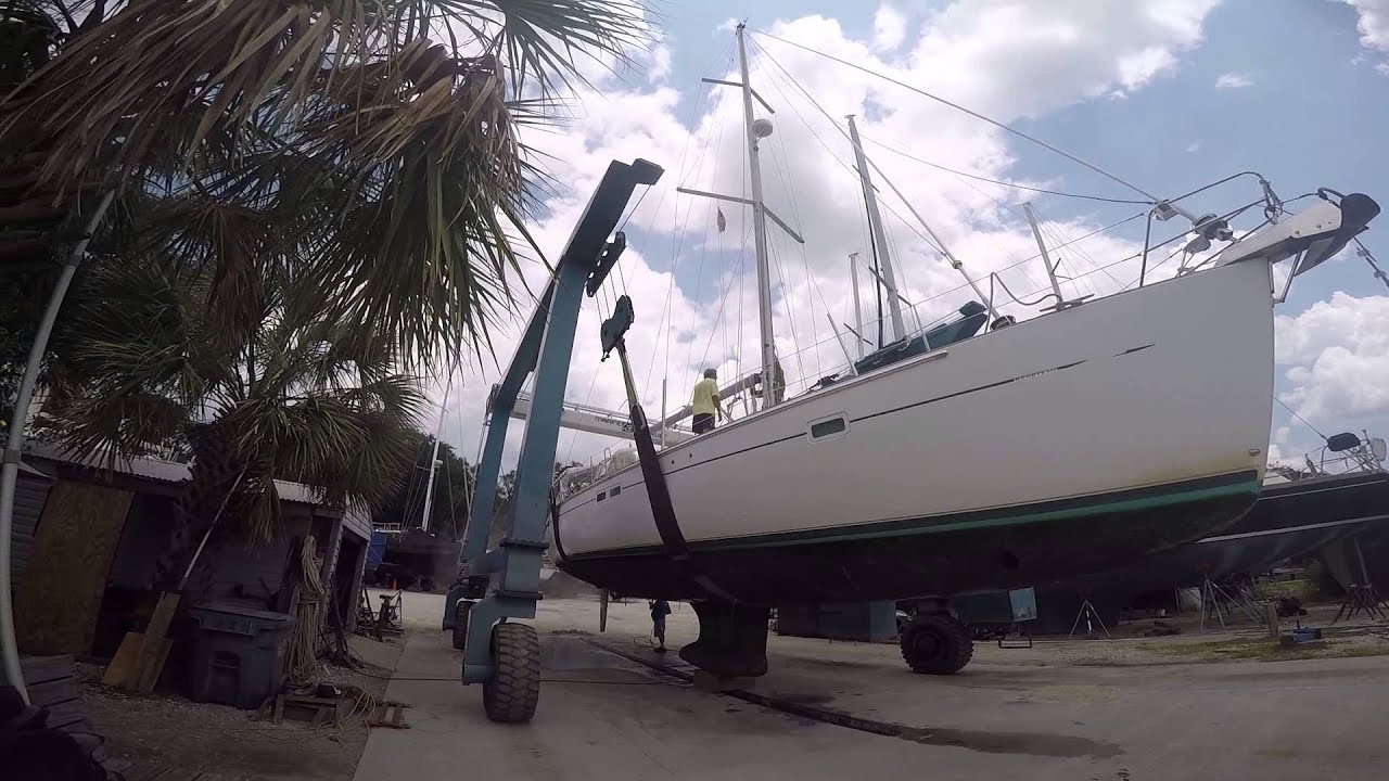 SV Echo Echo Sailing the World, Neil and Jeanette's Adventures- haulout at St Mary's Georgia