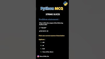 How to do string slices in python #python #coding #mcq #strings #slice #program #pythondeveloper