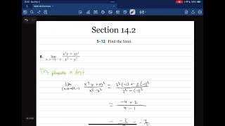 Multivariable Calculus: Limits of Multivariable Functions