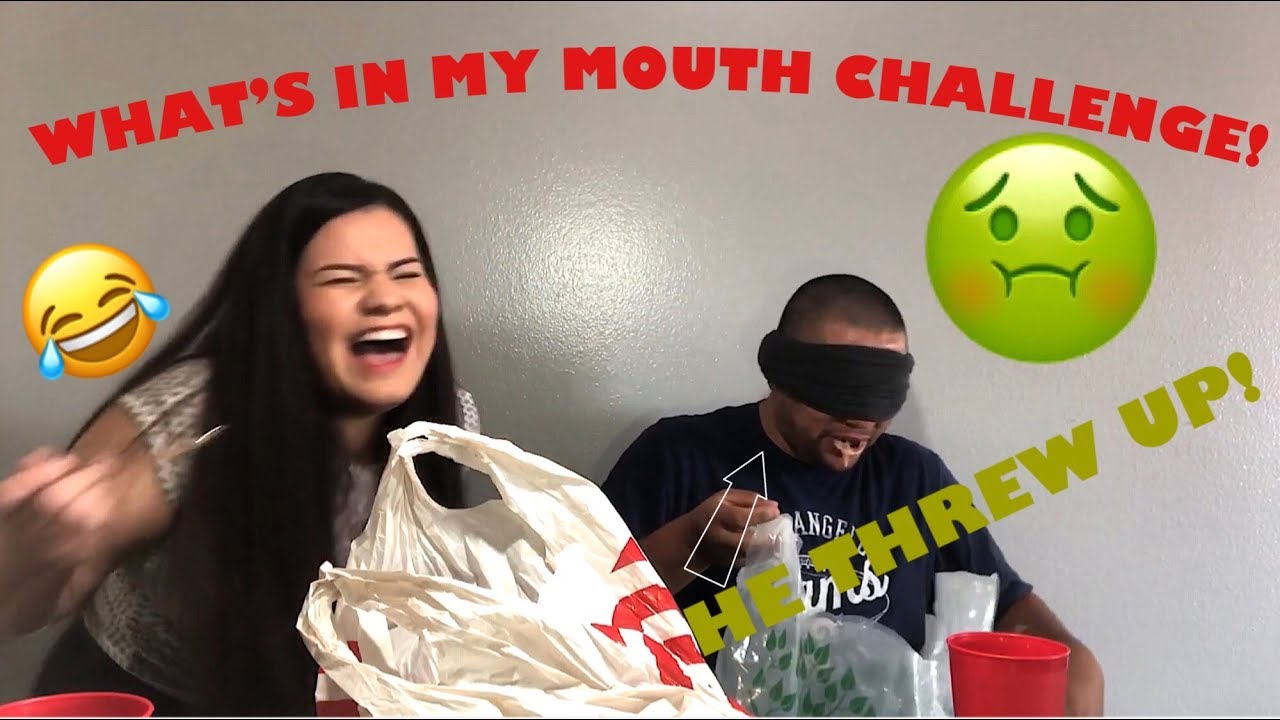 WHAT'S IN MY MOUTH CHALLENGE (HE THROWS UP!!!!) YouTube
