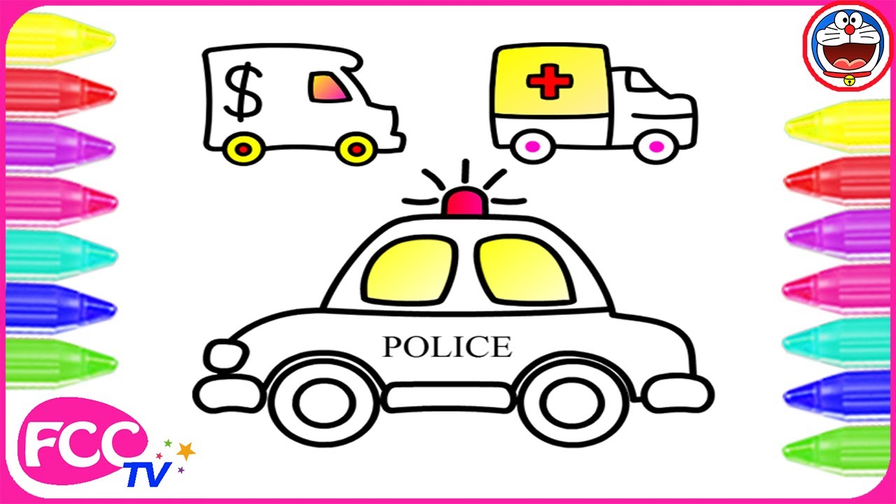 how to draw cars police car ambulance car a car coloring page for coloring and learn colour - Ambulance Pictures To Colour how to draw cars police car ambulance car a car coloring page for coloring and learn colour - Ambulance Pictures To Colour