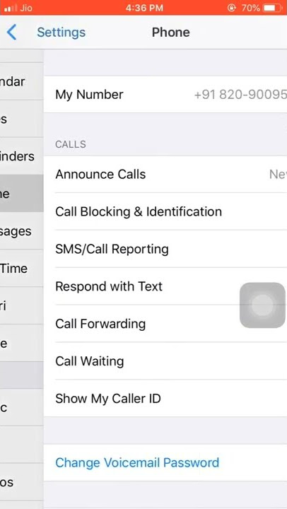 Iphone Incoming call name settings