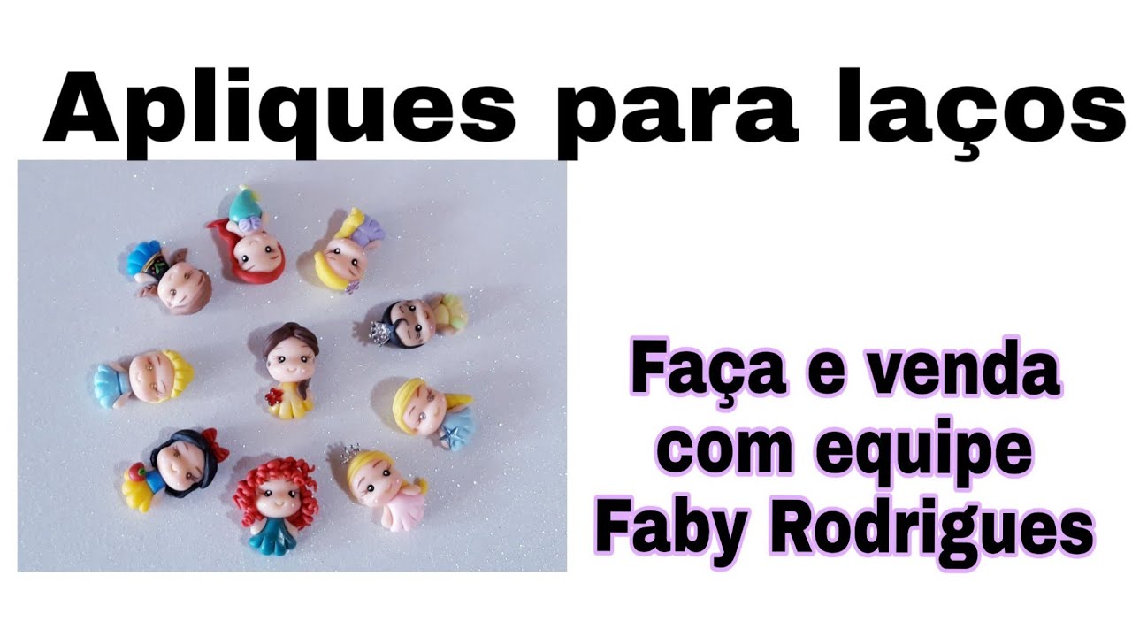 Aplique para laços princesinha - Faça e venda com a Equipe Faby Rodrigues
