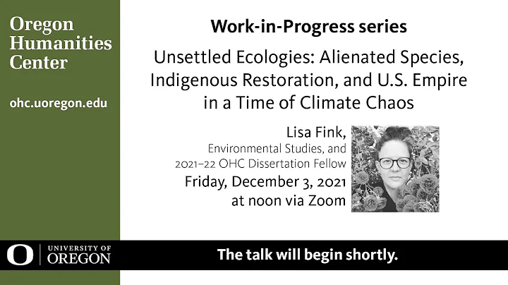 Work-in-Progress talk: Lisa Fink, PhD cand. Enviro...