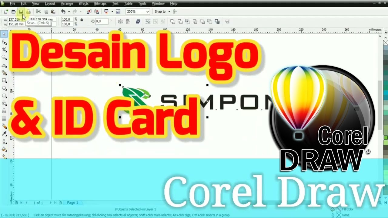  Desain  Logo dan ID  Card  Corel Draw  Logo and ID  Card  