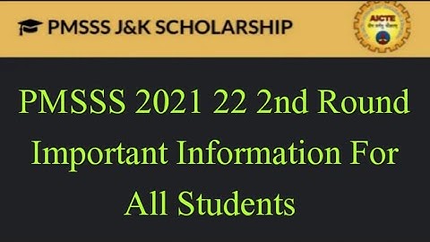 PMSSS 2021 Important Video For All Students