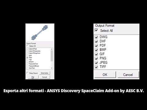 Accelerate Esporta altri formati - ANSYS Discovery SpaceClaim Add-on by AESC B.V.