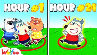 Last To Leave Circle Wins Challenge for 24 HOURS ⭕ Wolfoo Funny Kids Adventures  Wolfoo World