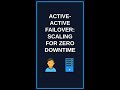 Active-Active Failover: Scaling for Zero Downtime #Shorts