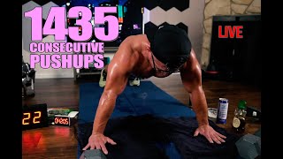 1,435 Consecutive Pushups on Livestream
