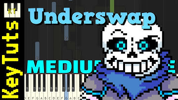 Underswap Theme [Undertale AU] - Medium Mode [Piano Tutorial] (Synthesia)