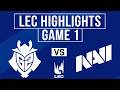 G2 vs NAVI Highlights Game 1 | LEC Spring 2026 | G2 Esports vs Natus Vincere