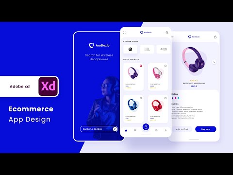 E-commerce App Design in Adobe XD (Wireframe/Mockup + Prototype)