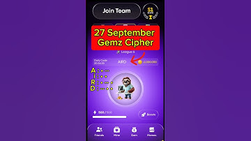 Gemz Daily Cipher code 27 September Gemz Daily Cipher code Today Gemz Cipher #shorts