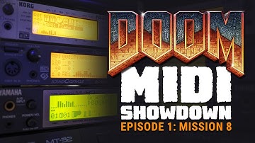 DOOM MIDI Module Showdown: Episode 1, Mission 8 (KORG NS5R vs. Roland SC-88VL vs. Yamaha MU80) 4K