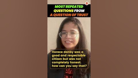 3 Most Repeated Questions from A Question Of Trust | Class 10 CBSE 2024 #class10english #vedantu