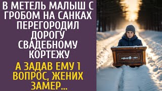 В Метель Малыш С Гробом На Санках Перекрыл Дорогу Свадебному Кортежу… А Задав 1 Вопрос, Жених Замер…