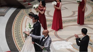 American Korean wedding at Stanford Memorial Church and Four Season hotel