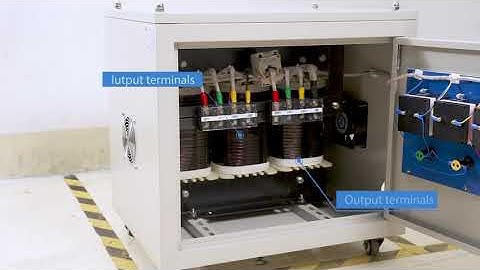 Three phase dry type voltage transformer.