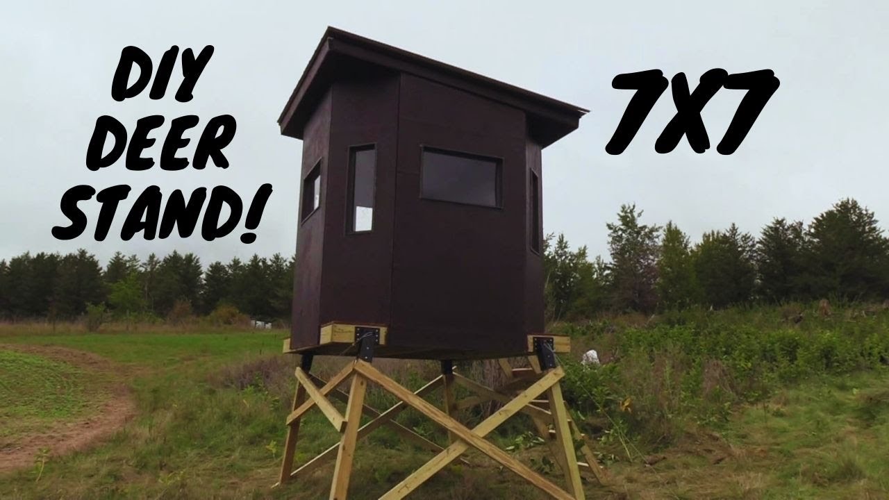 7X7 DIY Deer Stand Walk Through! (Full Time Lapse) YouTube