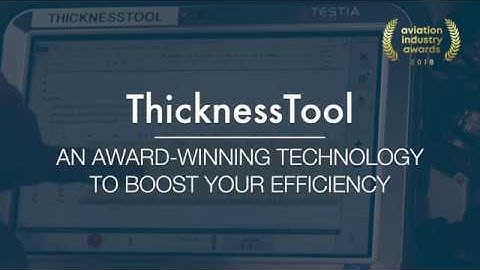 Testia Thickness Tool - Swift thickness mapping after blendout - ultrasonic phased array