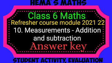 6th maths refresher course module chapter 10 answer key