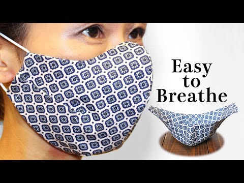 Breathable 5 Dart Face Mask Sewing Tutorial｜PDF Printable Pattern Mask｜DIY How to Make Fabric Mask
