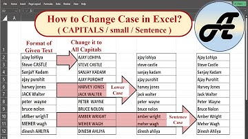 Change Case in Excel (lower, upper or sentence case) #excel