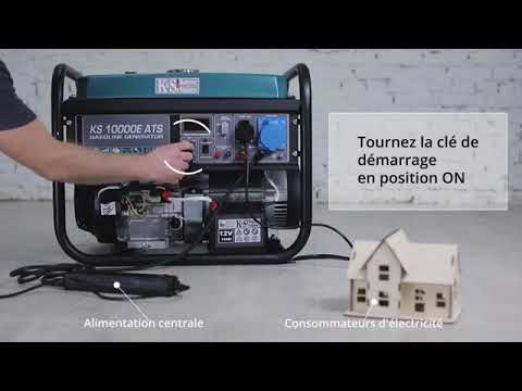 Connexion et démarrage du groupe électrogène Konner & Sohnen avec unité ATS intégrée