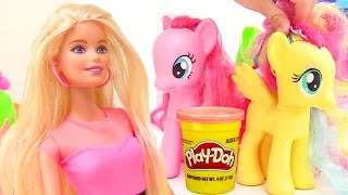 Пластилин ПЛЕЙ ДО. Лепим торт на День Рождения Барби. Play-Doh Barbie Birthday Cake(, 2016-08-08T05:40:21.000Z)