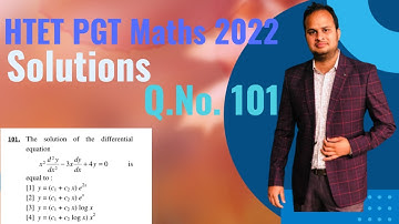 HTET PGT L3 MATHS Exam 2022 Solutions #htet #htet2022