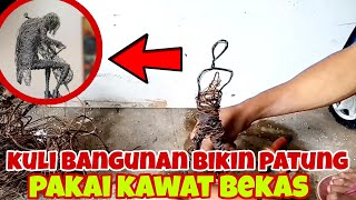 woow kuli bangunan membuat patung dari kawat bekas, lihat hasilnya,