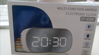 Jam  clock alarm Mirror DT. 6506.
