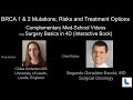 BRCA 1 &amp; 2 Mutations - Complementary Med-School Video from Sx Basics in 4D (Interactive Book)