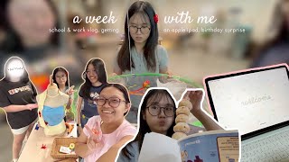 vlog | school & work week, bday surprise gone wrong?? 🙁 FINALLY got an ipad 🥳📱(ps unboxing)  screenshot 4