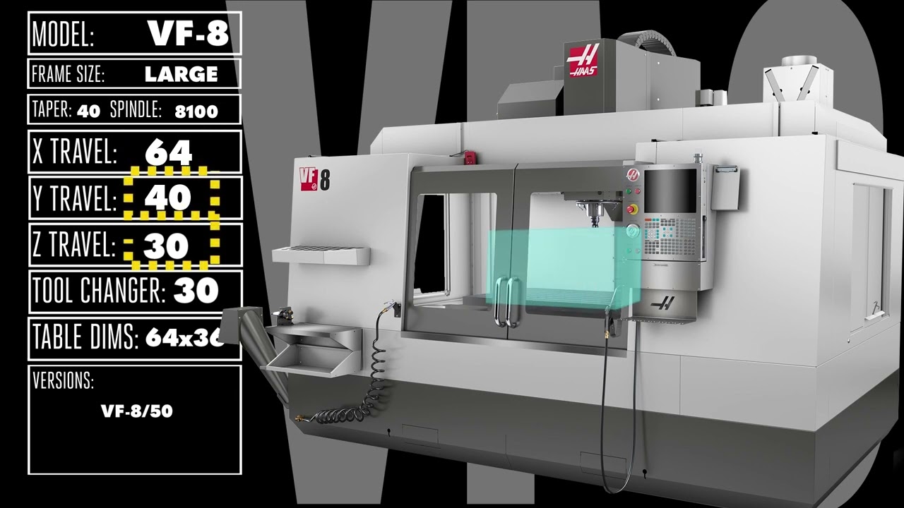 VF-7/40 | 40-Taper Mill | Vertical Mills – Haas CNC Machines
