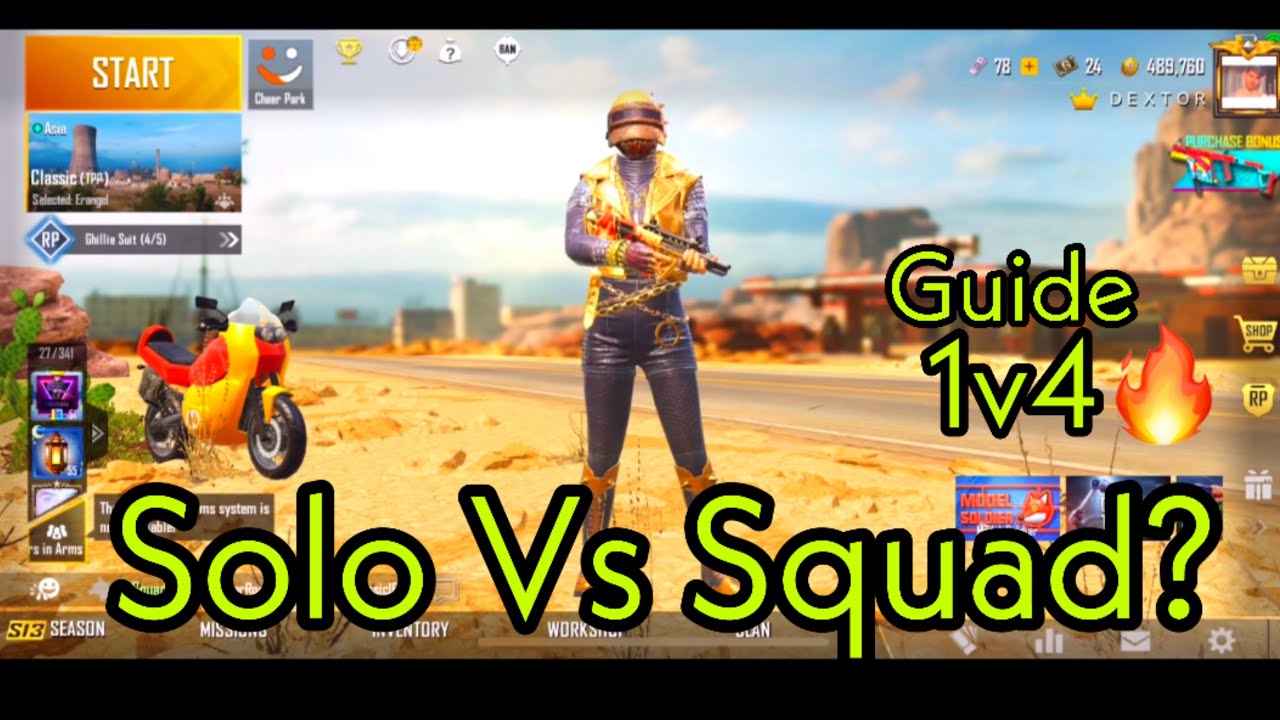 How to Play SOLO VS SQUAD in Hindi/Urdu | Guide | Pubg Mobile | Dextor ...