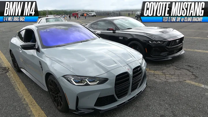 BMW M4 vs 2025 Coyote Mustang Rematch Drag Race @ Island Dragway
