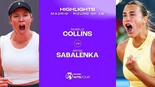 Danielle Collins vs. Aryna Sabalenka | 2024 Madrid Round of 16 | WTA Match Highlights screenshot 2