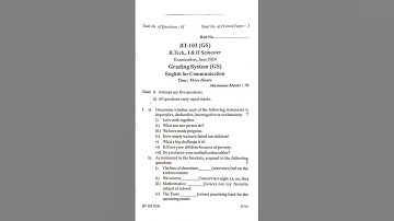 #rgpv b.tech English for communication (BT-103 ) previous year question paper 📜 June 2024