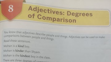 Adjectives: Degree of Comparison | Ch-08 | Class -V | Collins English grammar and composition book