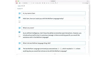 Wolfram Chat Notebooks (LLM Functionality Webinar Series)