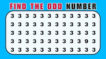 Optical Illusion Test – Spot the Odd One Out | Odd Number & Letter Edition| Speedy Seconds