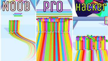 Noob Vs Pro Vs Hacker Pencil Rush 3D Epic Gameplay android games