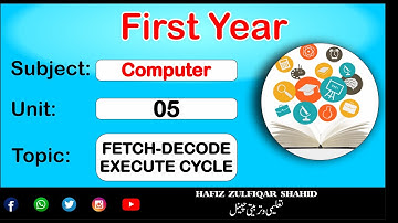 Inter Part-1 Computer Unit 05{Lecture No 13} Fetch Decode  #intermediate #hafizzulfiqarshahid