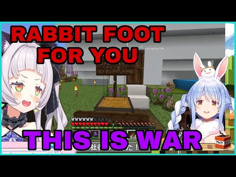 Pekora Received Gift From Shion But It's a War Declaration Instead | Minecraft [Hololive/Eng Sub]