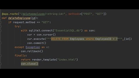 Flask ve SQLite ile web projesi: Veri tabanından eleman silme işlemi, get ve post request nedir?