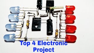 Top 4 Simple Electronic Project Using Bc547 Bd135 Transistor Capacitor & More Components.