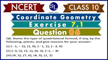 Class 10 NCERT Ex 7-1 Q6  Name the quadrilateral formed, if any, by the following points...