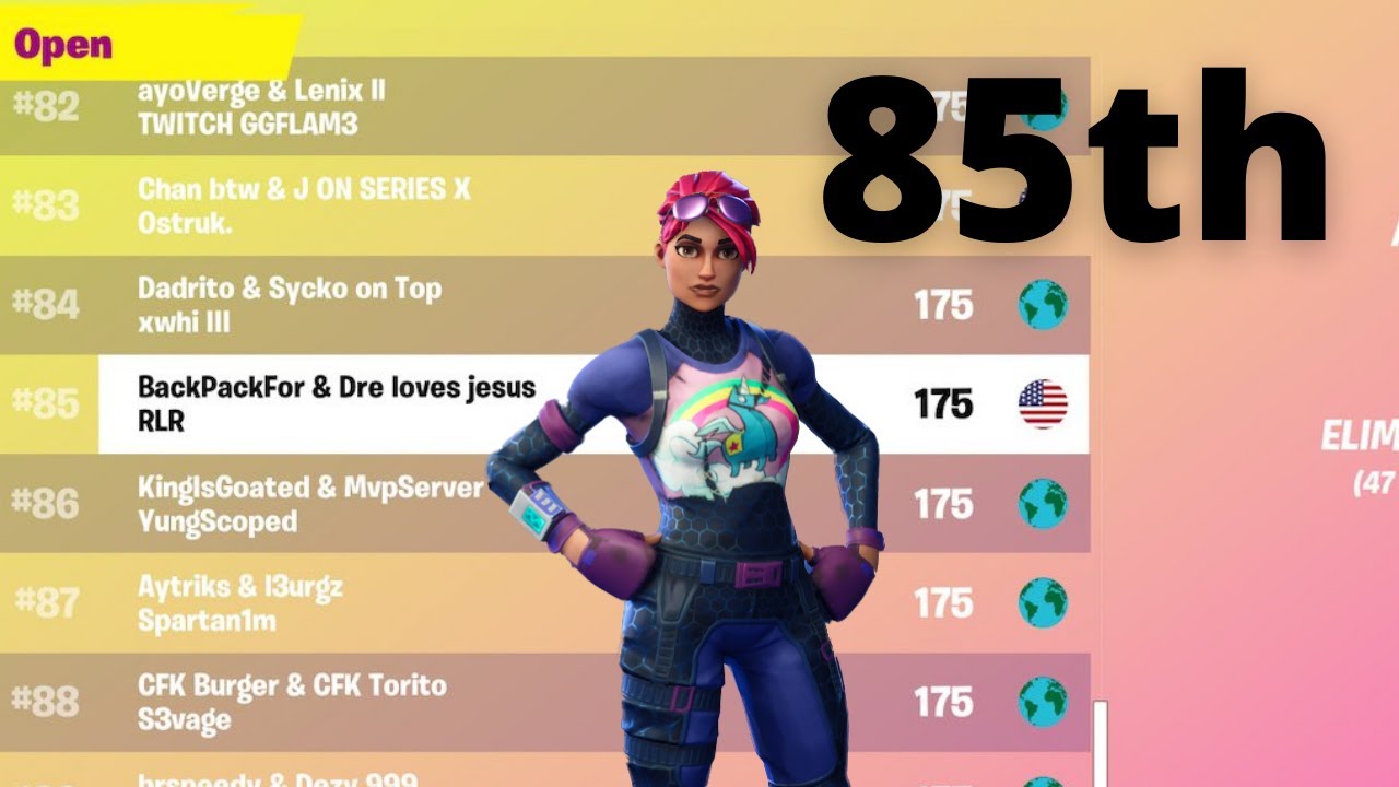 How We Came 85th in Fortnite Bragging Rights NAE